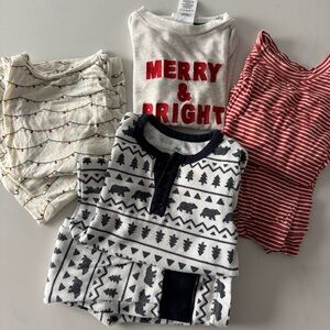 Mix and match holiday pajama pants and long sleeve tops • 2T